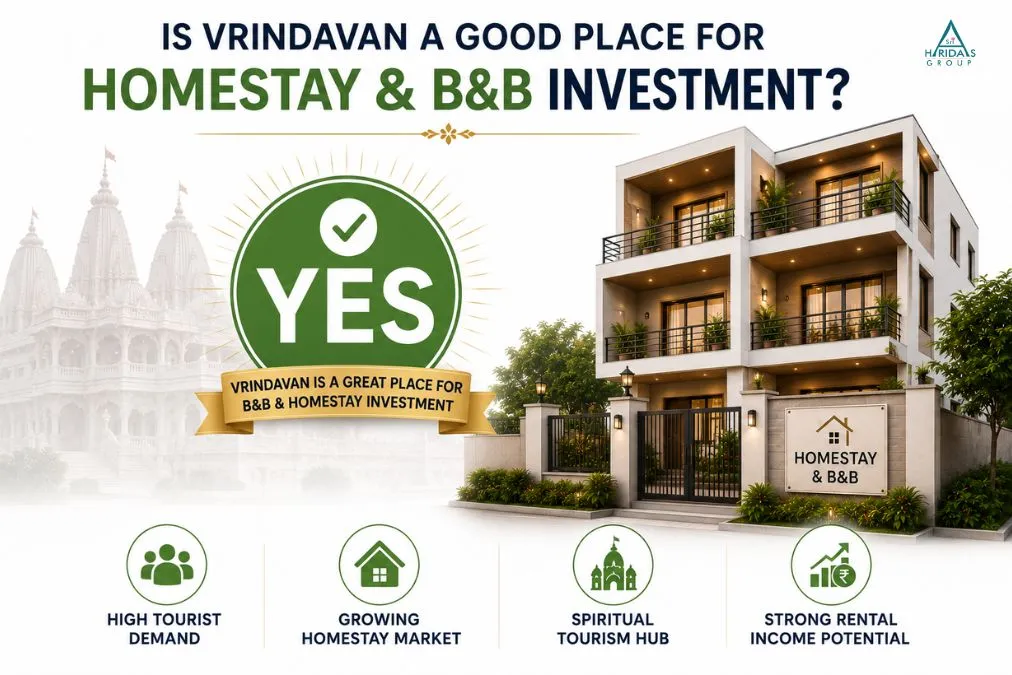 Vrindavan homestay and B&B investment opportunity with high tourist demand and rental income potential