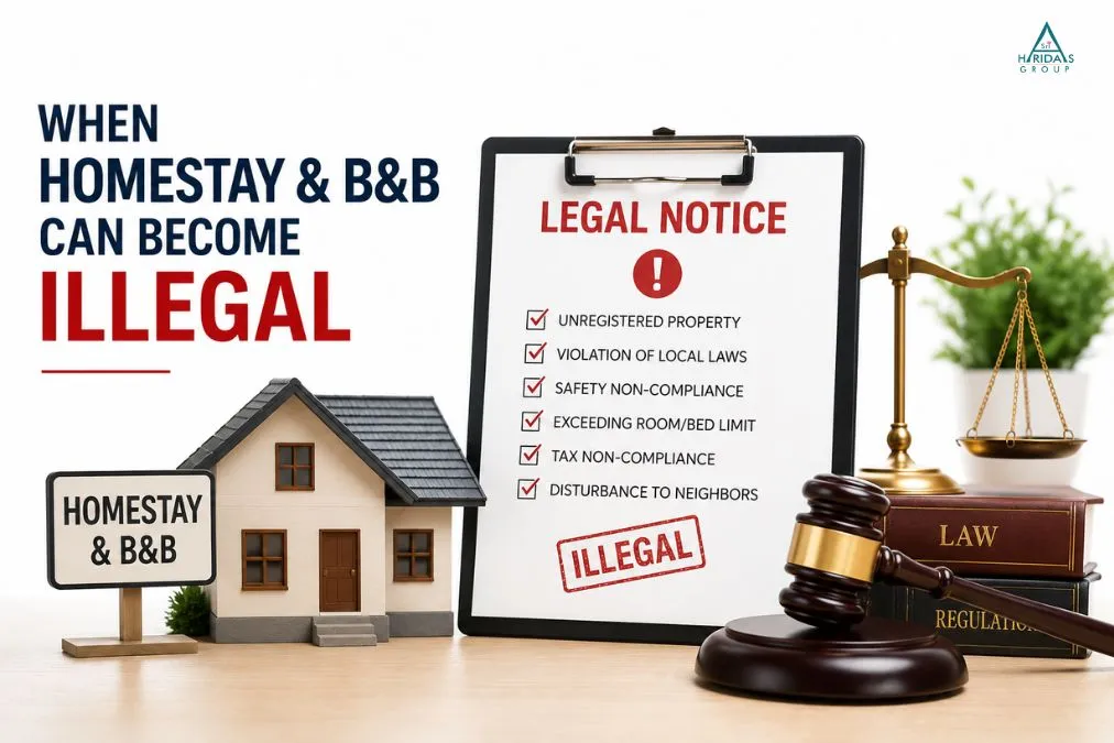Legal notice and compliance requirements for homestay and B&B properties in Vrindavan