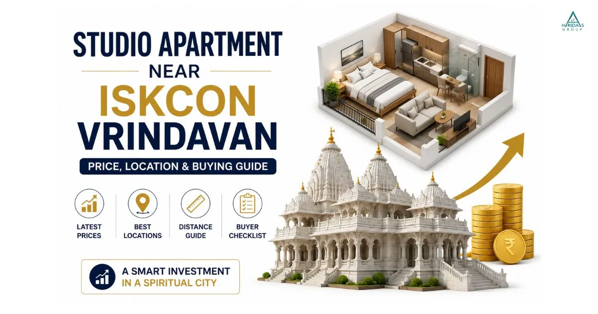 Studio apartment near ISKCON Vrindavan with temple, price, location and buying guide