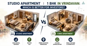 Studio Apartment vs 1 BHK in Vrindavan