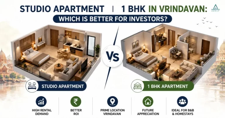 Studio Apartment vs 1 BHK in Vrindavan