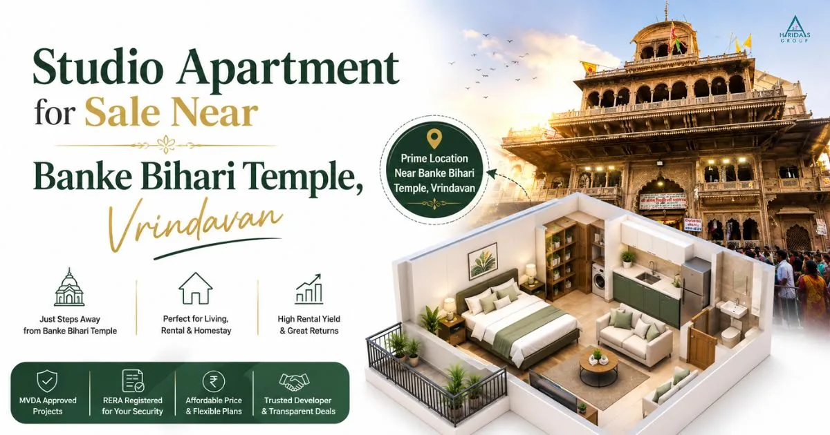 Studio apartment for sale near Banke Bihari Temple, Vrindavan