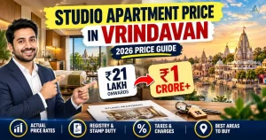 Studio apartment price in Vrindavan 2026 with real price comparison