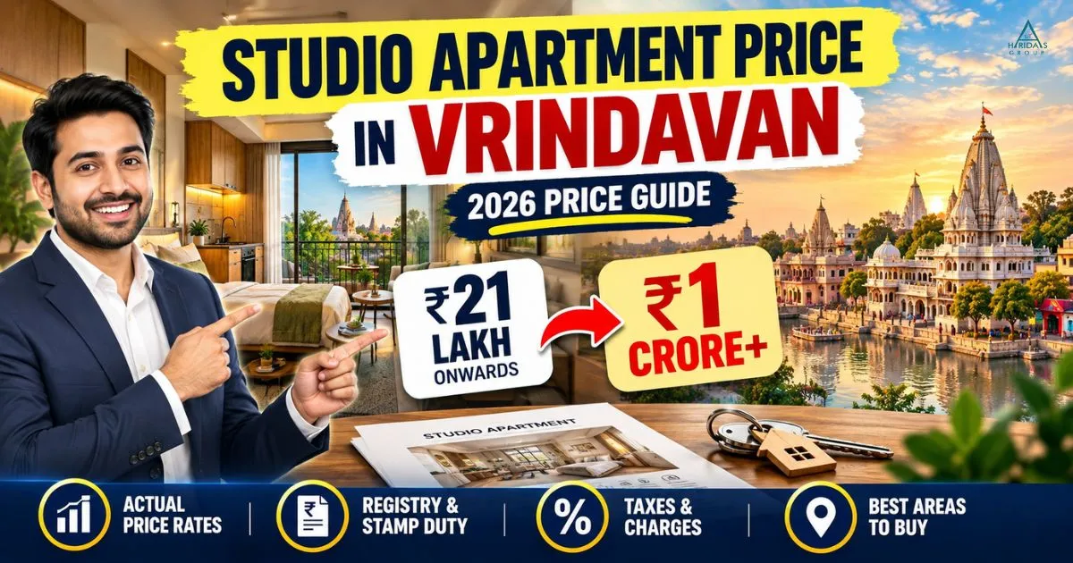 Studio apartment price in Vrindavan 2026 with real price comparison
