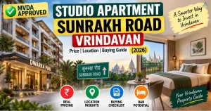 Studio apartment on Sunrakh Road in Vrindavan at Dwarka Puri